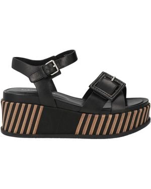Elvio Zanon Sandals Leather - Black