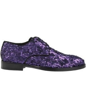 Dolce & Gabbana Lace-Up Shoes Textile Fibres - Purple