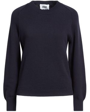 Alpha Studio Midnight Jumper Cotton, Polyamide - Blue