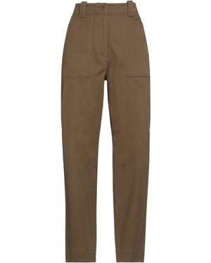Weekend by Maxmara Military Trousers Cotton, Elastane - Natural