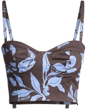 Moschino Charcoal Top Cotton, Elastane - Blue