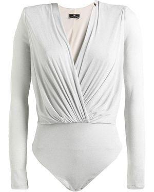 Elisabetta Franchi Bodysuit Viscose, Polyamide, Polyester - White