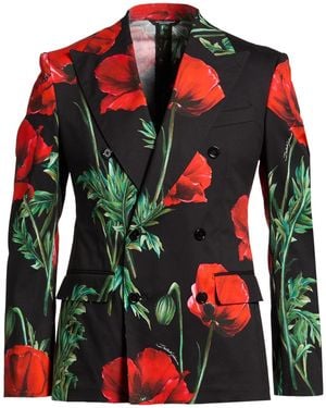 Dolce & Gabbana Blazer Cotton, Elastane - Red