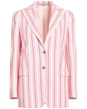 Tagliatore 0205 Blazer Cotton, Linen, Polyester - Pink