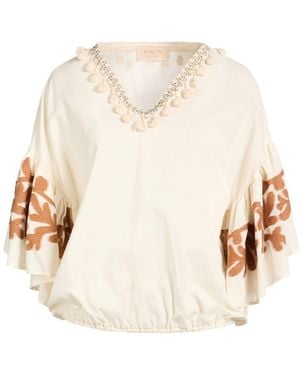 Kaos Cream Top Cotton, Polyester - Natural