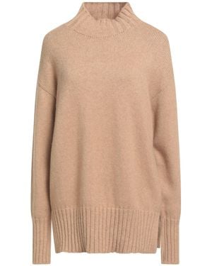 Roberto Collina Camel Turtleneck Wool, Baby Alpaca Wool, Nylon - Natural