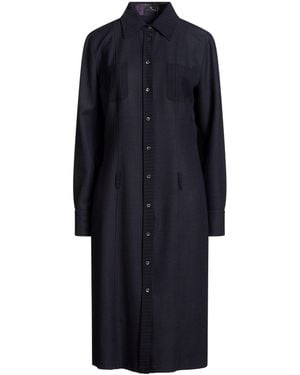 Etro Midnight Midi Dress Wool - Blue