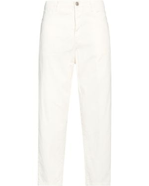 Yes London Ivory Trousers Cotton - White