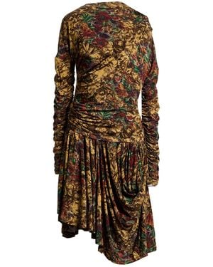 Ganni Marigold Midi Dress Viscose, Elastane - Yellow