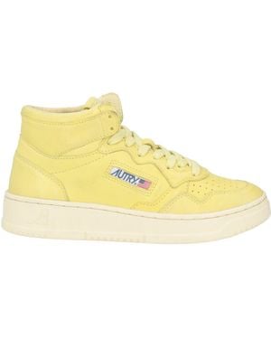 Autry Lime Sneakers Goat Skin - Yellow