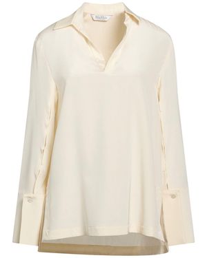Max Mara Top Silk, Elastane - White