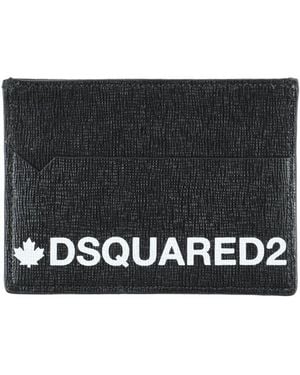 DSquared² Document Holder Soft Leather - Black