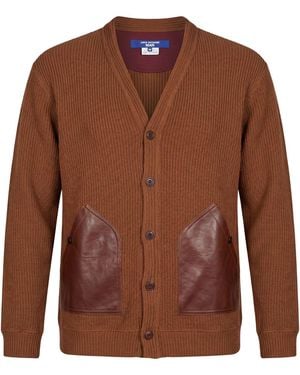 Junya Watanabe Cardigan Cotton, Goat Skin - Brown