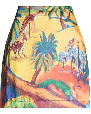 Stella Jean Mini Skirt Polyester - Yellow