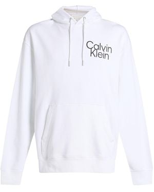 Calvin Klein Ivory Sweatshirt Cotton, Recycled Polyester - White