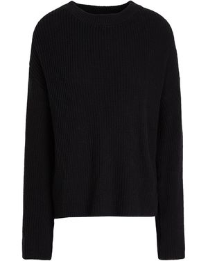 8 by YOOX Knit Ribbed Cotton Oversized Jumper Jumper Cotton, Recycled Cotton - Black