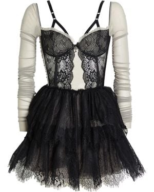 Aniye By Mini Dress Polyester, Polyamide, Elastane - Black