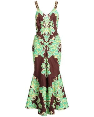 Etro Maxi Dress Cotton, Elastane, Polyester, Viscose - Green