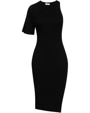 Courreges Midi Dress Viscose, Polyester - Black