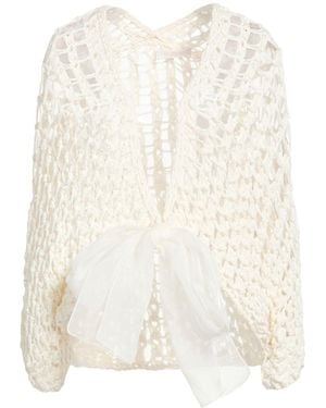 Antonelli Ivory Cardigan Cotton, Polyamide, Polyester, Viscose - Natural