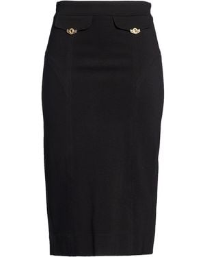 Versace Jeans Couture Midi Skirt Viscose, Polyamide, Elastane - Black