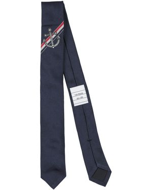 Thom Browne Midnight Ties & Bow Ties Silk - Blue