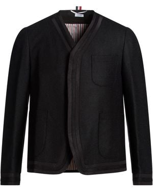 Thom Browne Jacket Wool, Silk - Black