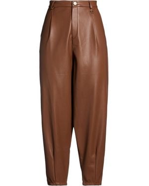 Shopart Pants Polyester, Polyurethane - Brown