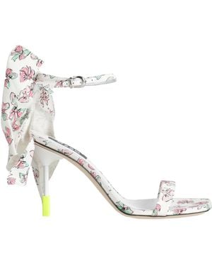 MSGM Sandals Textile Fibres - White