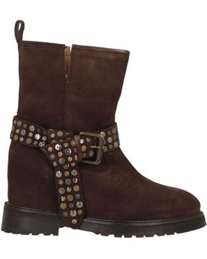 Emanuélle Vee Chocolate Ankle Boots Leather - Brown