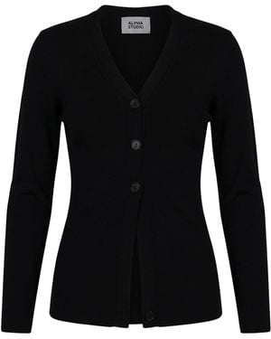 Alpha Studio Cardigan - Black