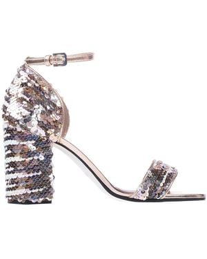 Pollini Sandals Soft Leather - Metallic