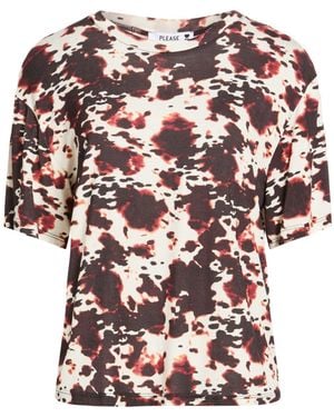 Please Dark T-Shirt Viscose, Elastane - Brown