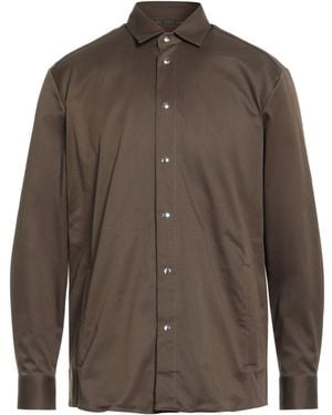 Low Brand Khaki Shirt Cotton, Elastane - Brown