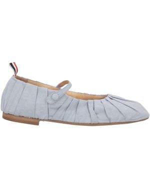 Thom Browne Sky Ballet Flats Textile Fibers - White