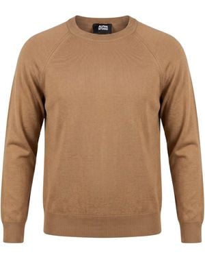 Alpha Studio Sweater Merino Wool - Brown