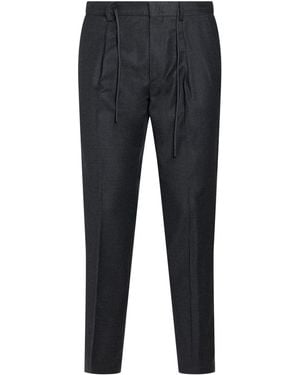 Manuel Ritz Charcoal Trousers Virgin Wool, Elastane - Blue