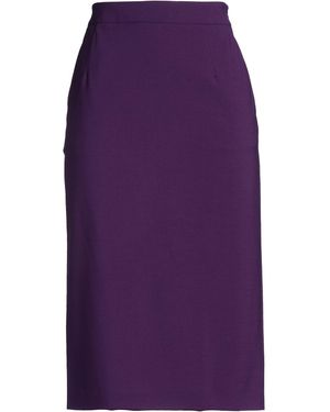 Alberta Ferretti Midi Skirt Virgin Wool, Elastane - Purple