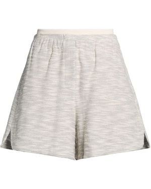 8pm Light Shorts & Bermuda Shorts Cotton, Acrylic, Polyamide, Metallic Polyester - White