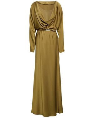 Max Mara Military Maxi Dress Triacetate, Polyester - Green