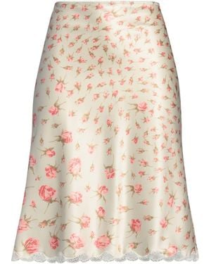 Blumarine Ivory Mini Skirt Polyester, Elastane - Natural