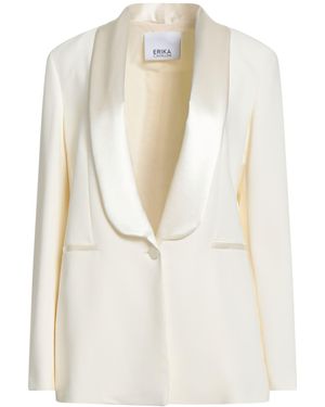 Erika Cavallini Semi Couture Blazer Viscose, Elastane, Polyester - White