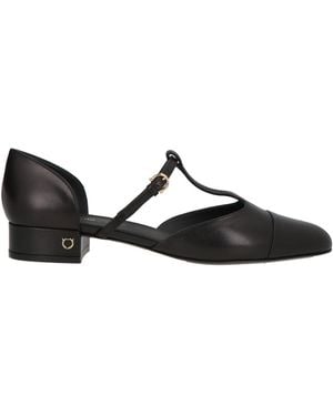 Ferragamo Ballet Flats Kidskin - Black