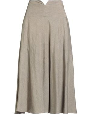 Rochas Midi Skirt Linen, Elastane - Gray