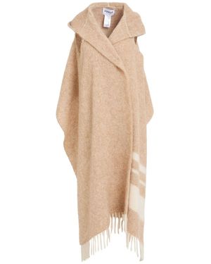 Dondup Cape Alpaca Wool, Mohair Wool, Wool, Polyamide - Natural