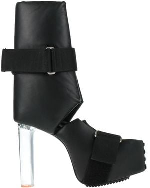Rick Owens Boot Leather, Textile Fibers - Black