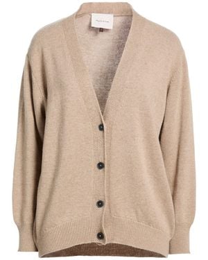 Manila Grace Light Cardigan Virgin Wool, Viscose, Polyamide, Cashmere - Natural