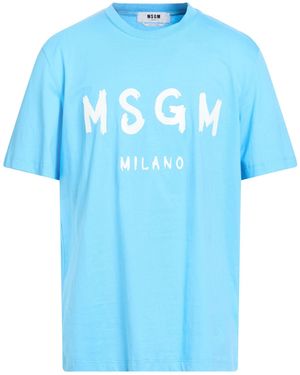 MSGM T-Shirt Cotton - Blue