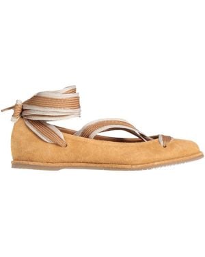 Palomitas By Paloma Barcelo' Camel Ballet Flats Leather - Natural