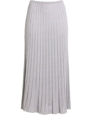 Roberto Collina Midi Skirt Viscose, Polyester - Gray